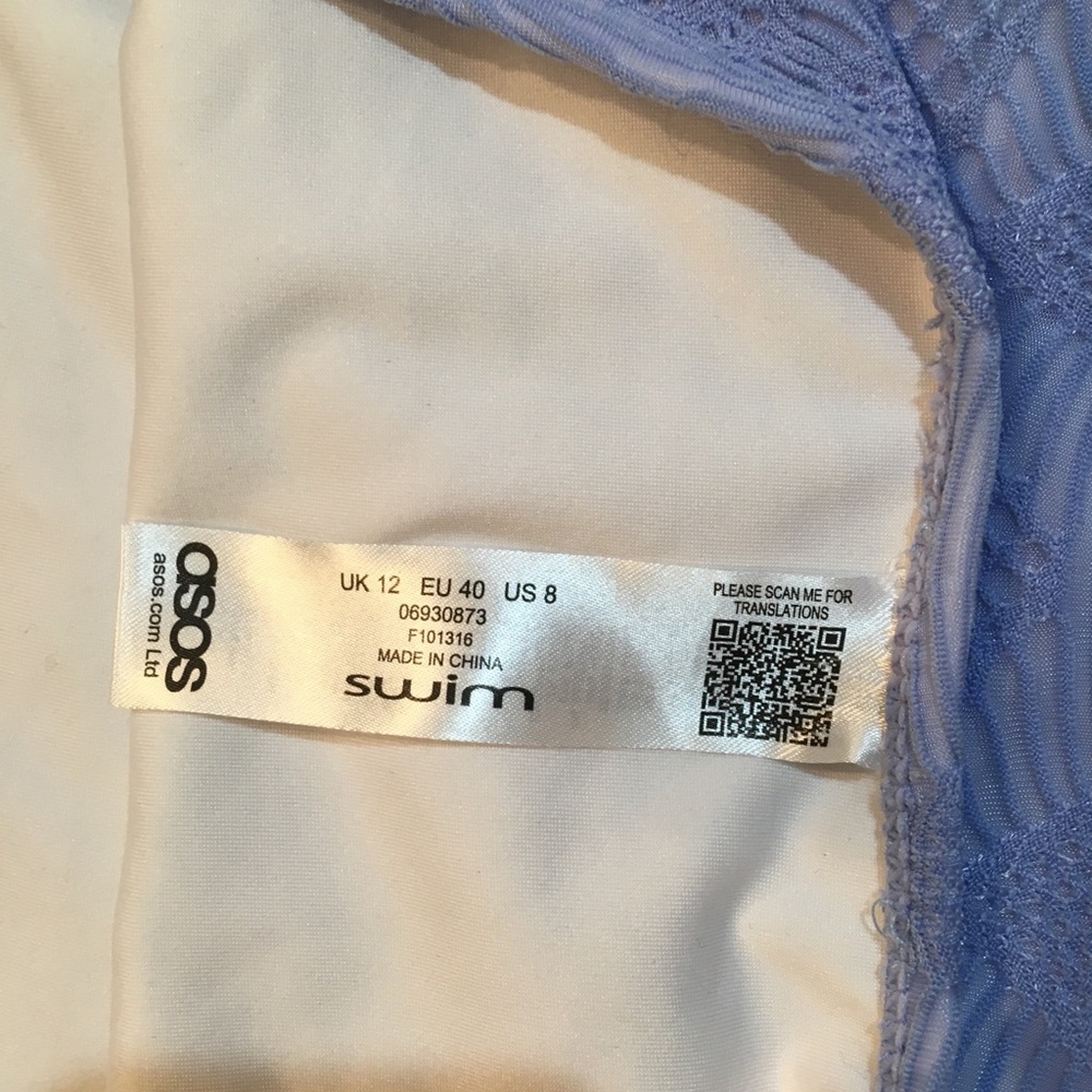ASOS swim 2-piece high waisted US 8 - Picture 3 of 3